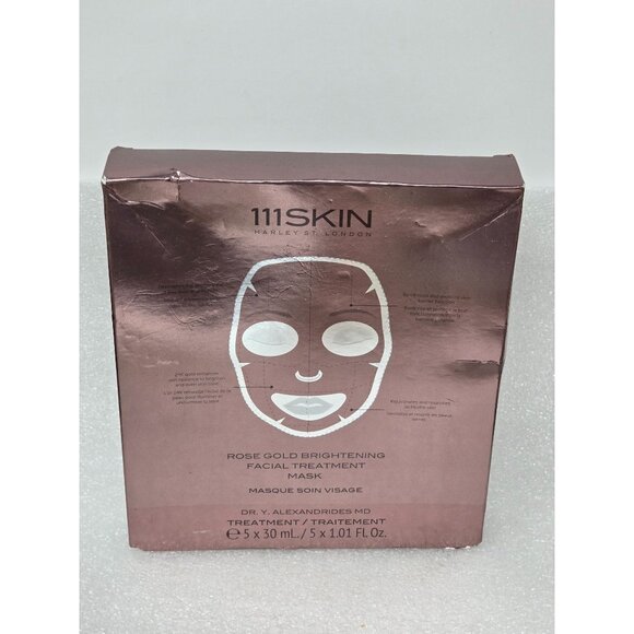 111Skin Rose Gold Brightening Facial Treatment Mask Set of 5 x 30ml - Picture 1 of 2